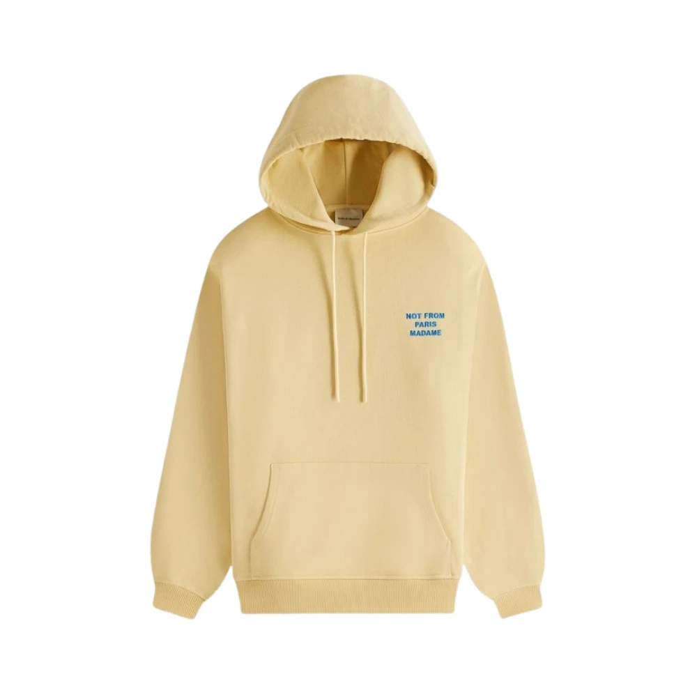 Drole de Monsieur Slogan Hoodie Beige Heren