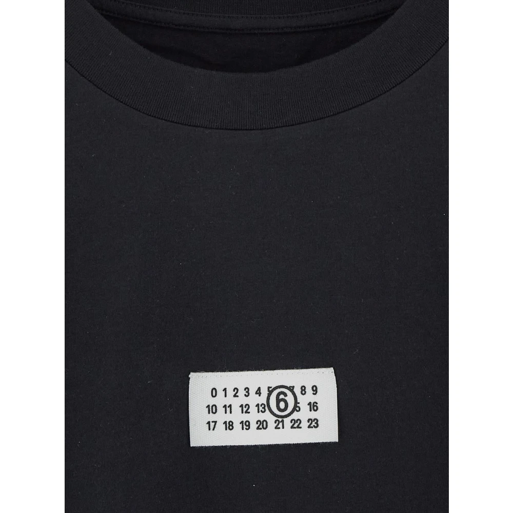 MM6 Maison Margiela Katoenen Logo T-Shirt Black Heren