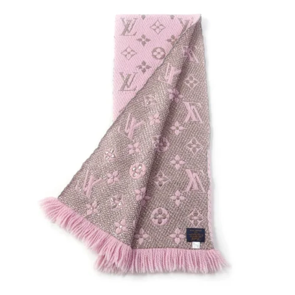 Louis Vuitton Vintage Pre-owned Wool scarves Pink Dames