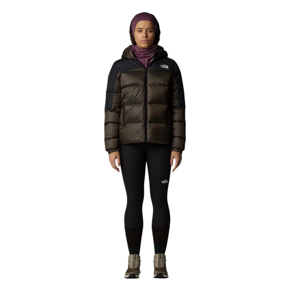 The North Face Gewatteerde jas met capuchon en gerecyclede isolatie Brown Dames