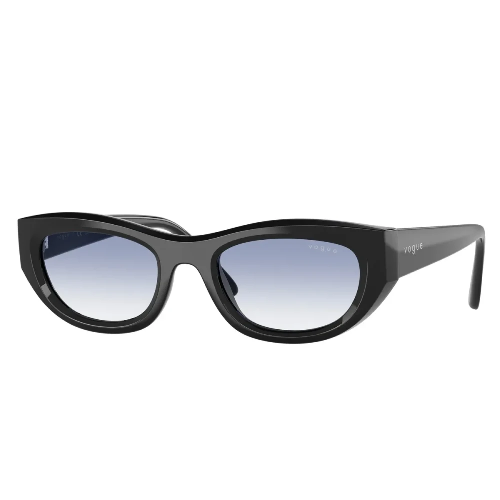 Vogue Unisex Blue Bold Cat-Eye Sunglasses With Lenses