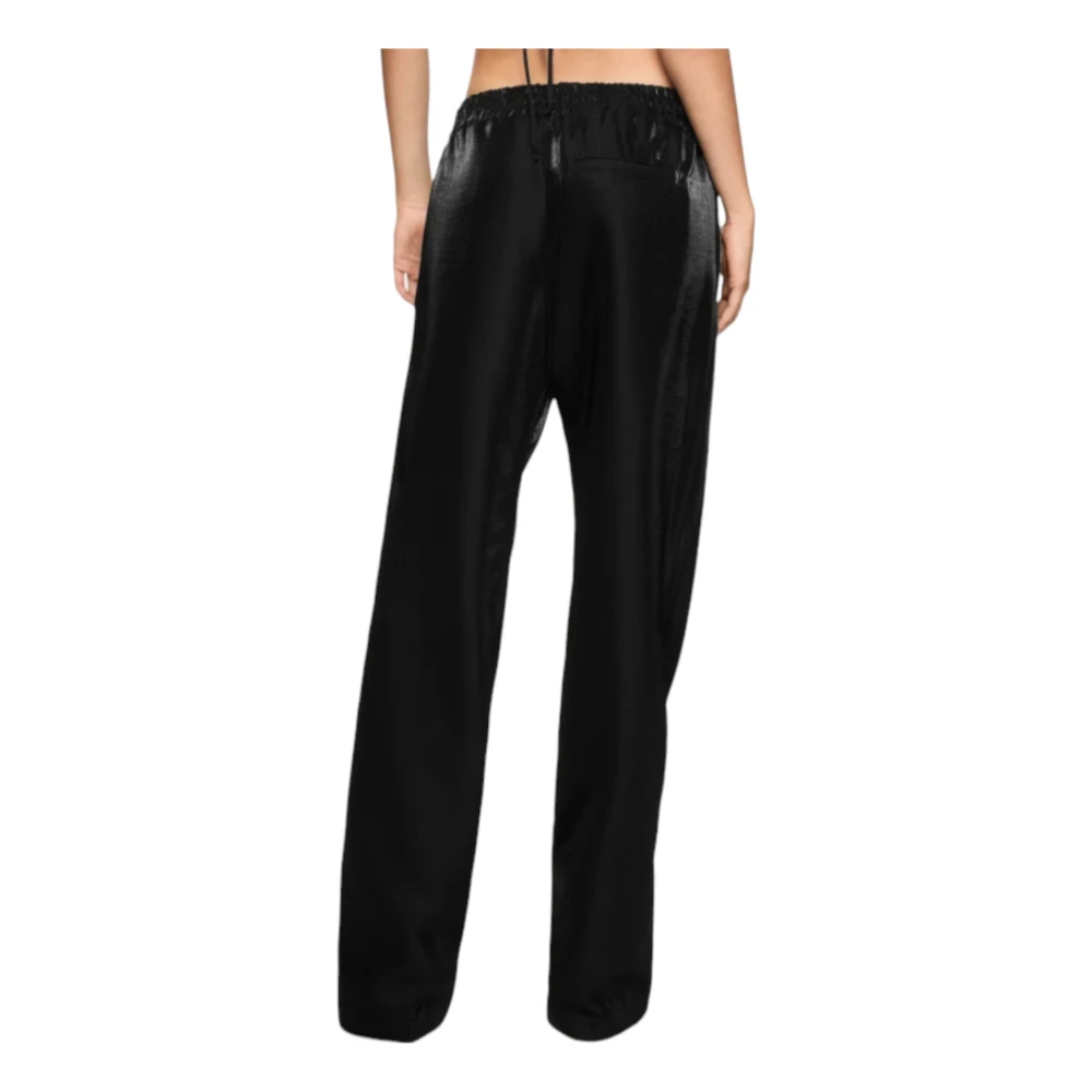 Dondup Wijde Pijp Wol Broek Zwart Black Dames