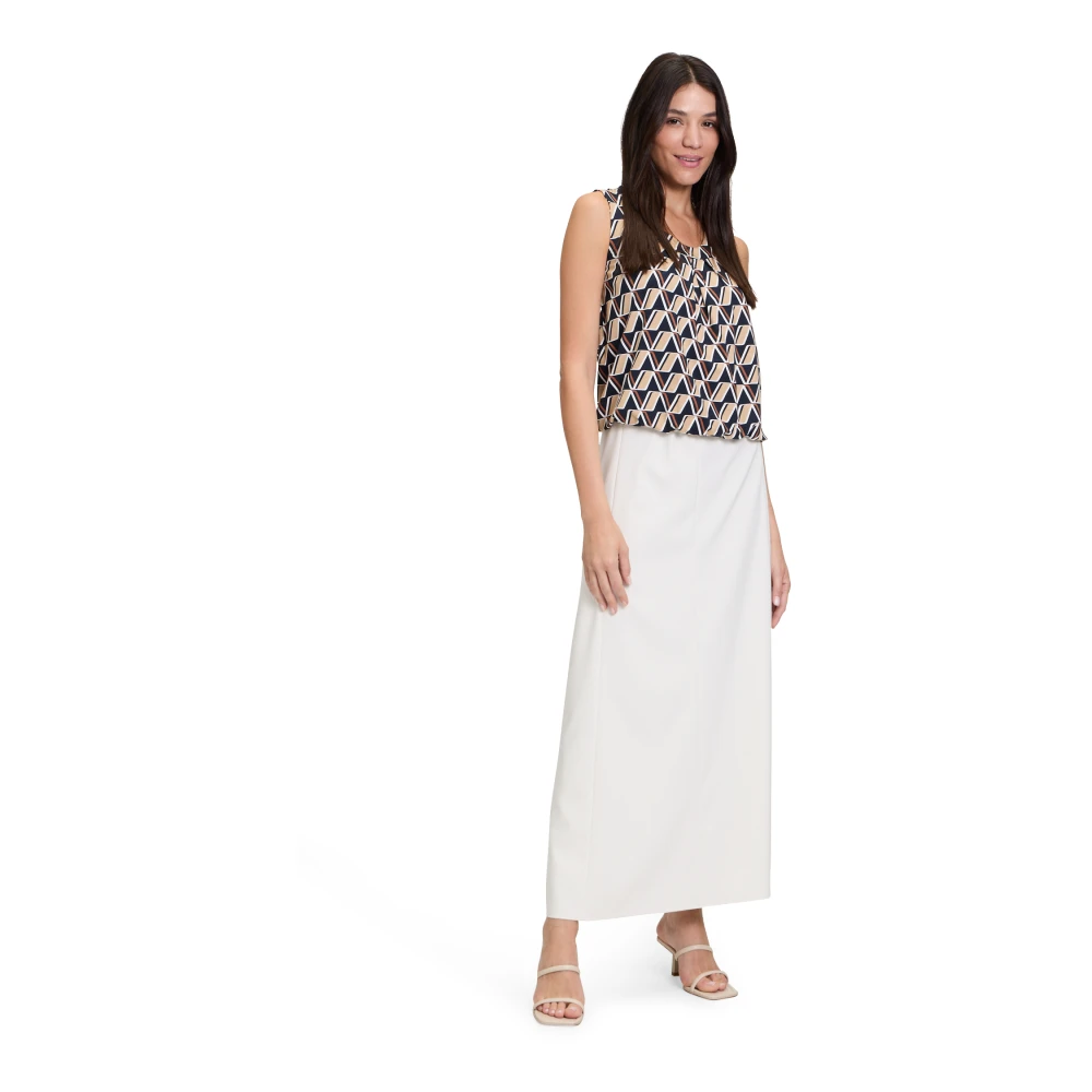 Betty Barclay Casual Sleeveless Shirt with Elastic Waistband Multicolor Dames