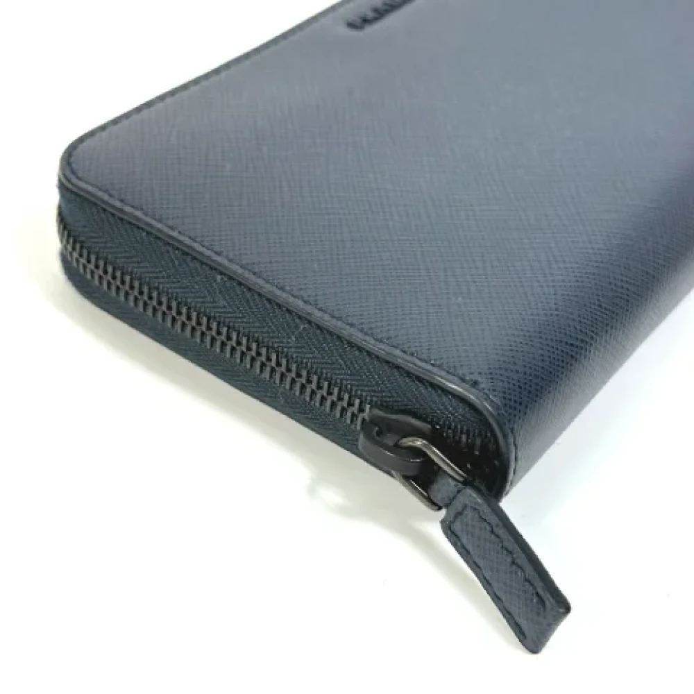 Prada Vintage Pre-owned Leather wallets Blue Dames