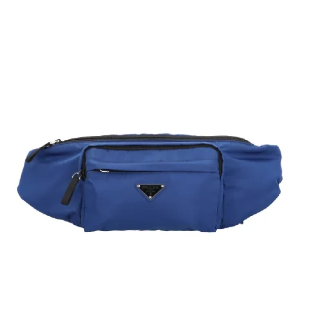 Prada Vintage Pre-owned Nylon prada-bags Blue Dames