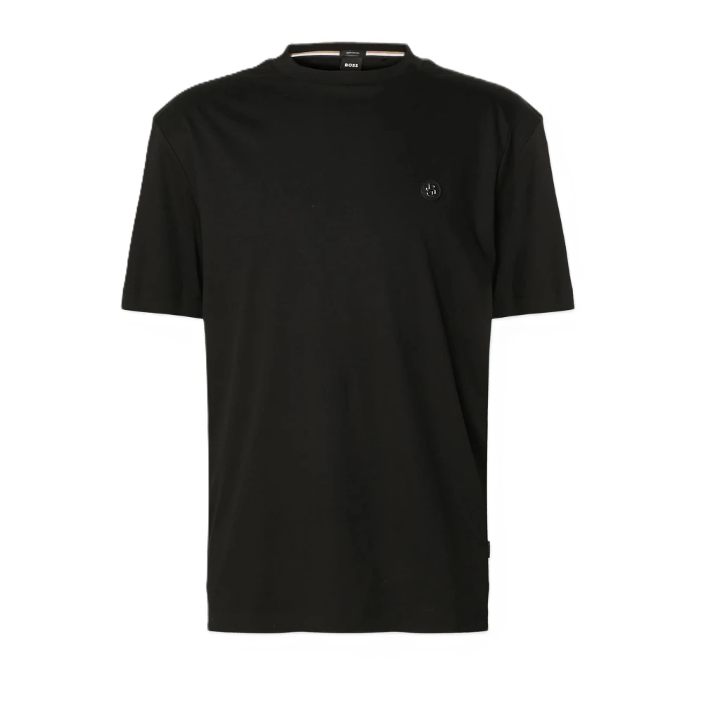 Boss Metallic Logo T-shirt Black Heren