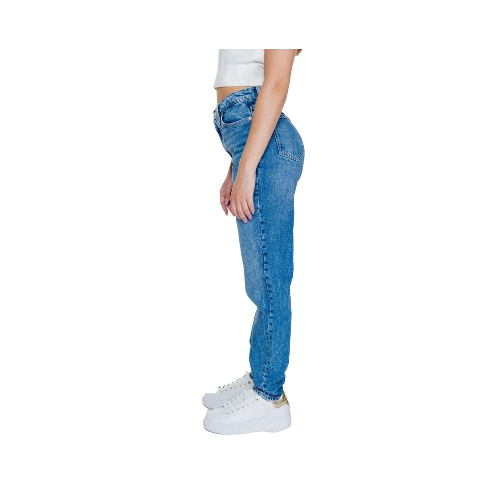 Calvin Klein Jeans Katoenen Mom Jeans Collectie Herfst Winter Blue Dames