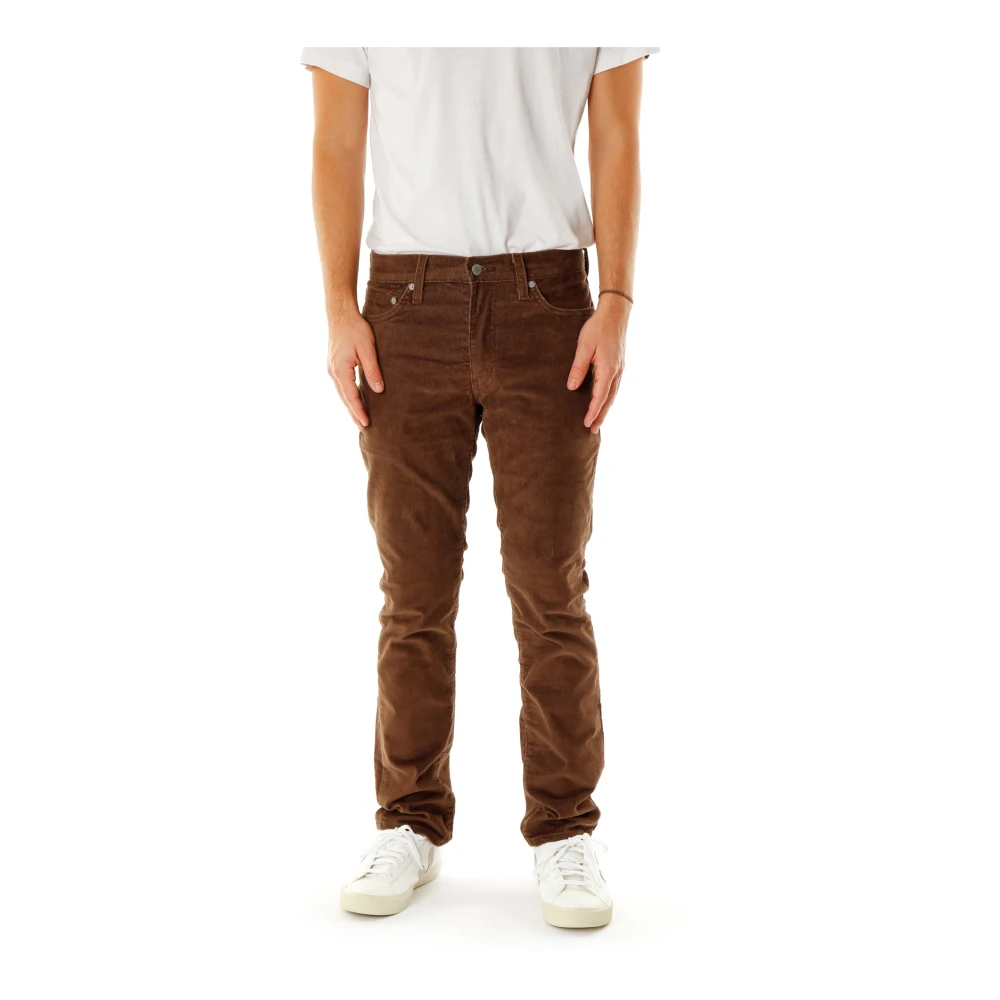 Levi's Slim Fit Corduroy Broek Brown Heren