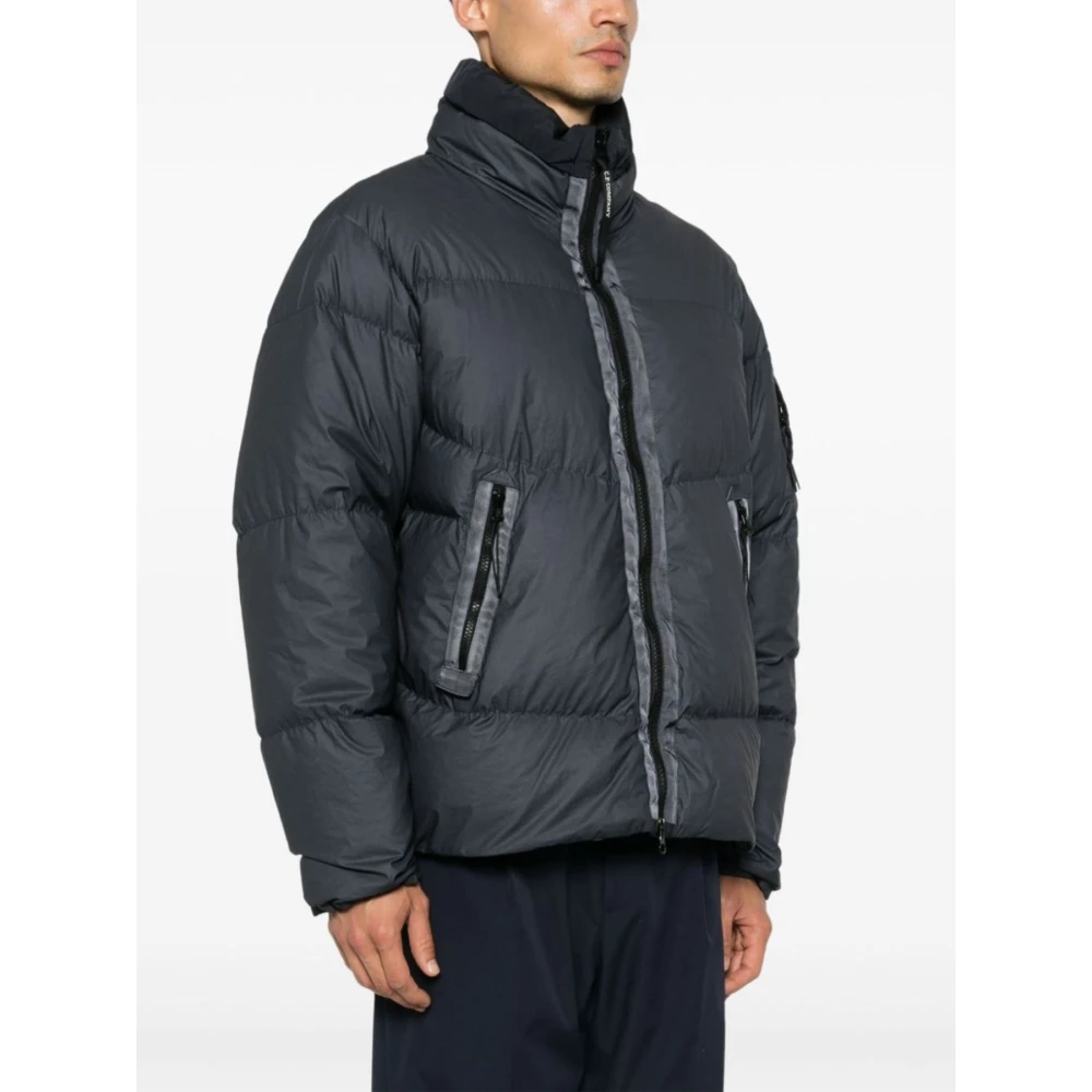 C.P. Company Blauwe Pufferjas Zonder Capuchon Black Heren