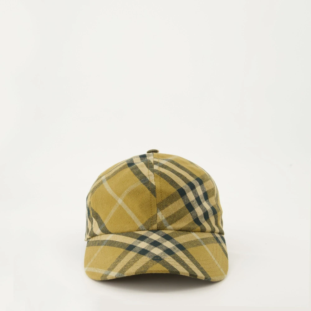 Burberry Geruite Vintage Katoenen Pet Green Unisex