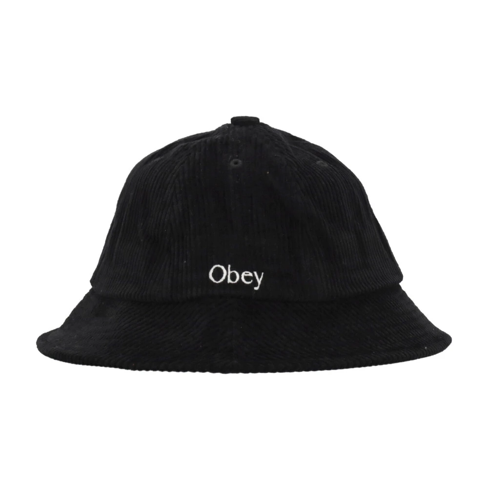 Obey Zwarte Cord Bucket Hat Cherish Black Heren