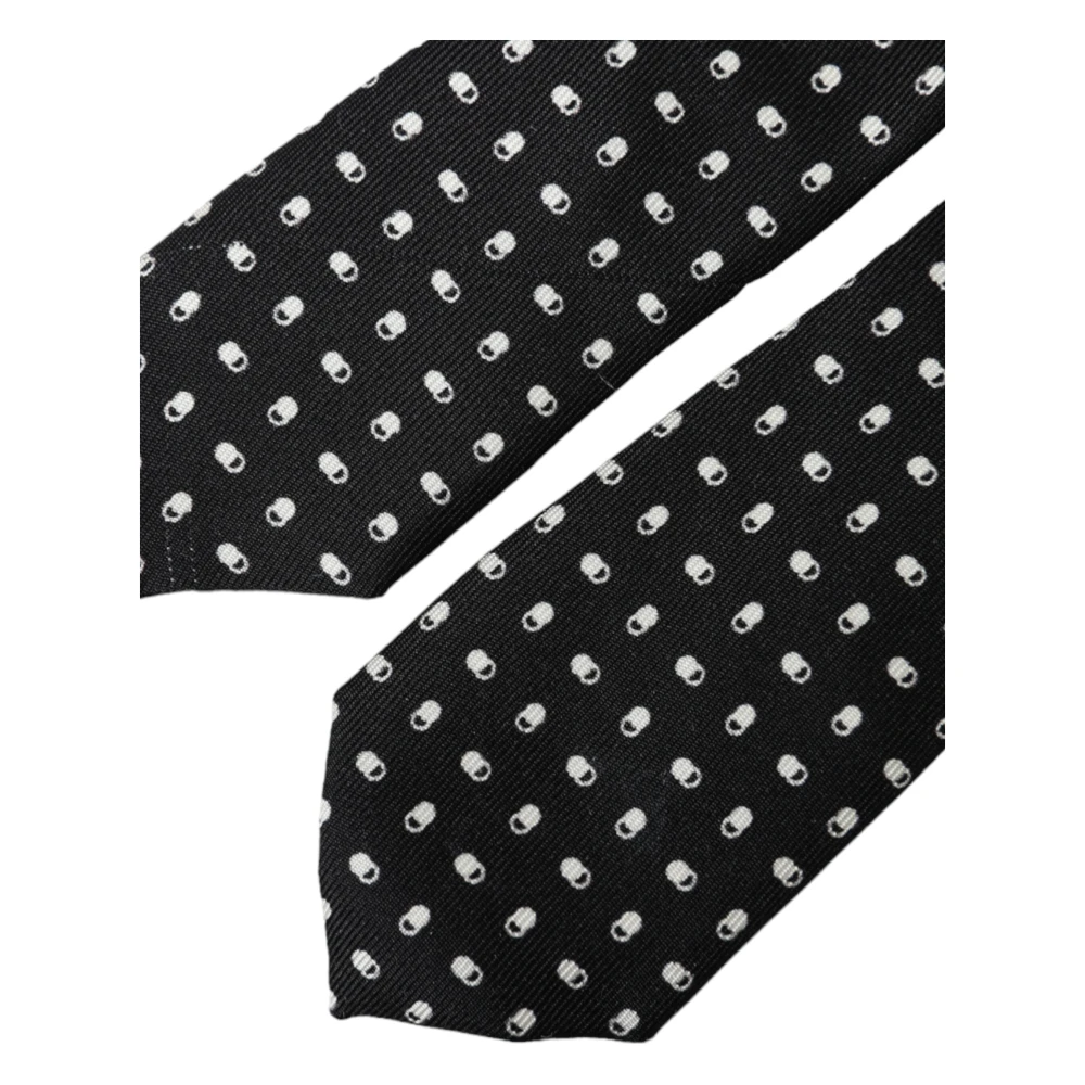 Dolce & Gabbana Elegante zijden stropdas met logodetails Black Heren