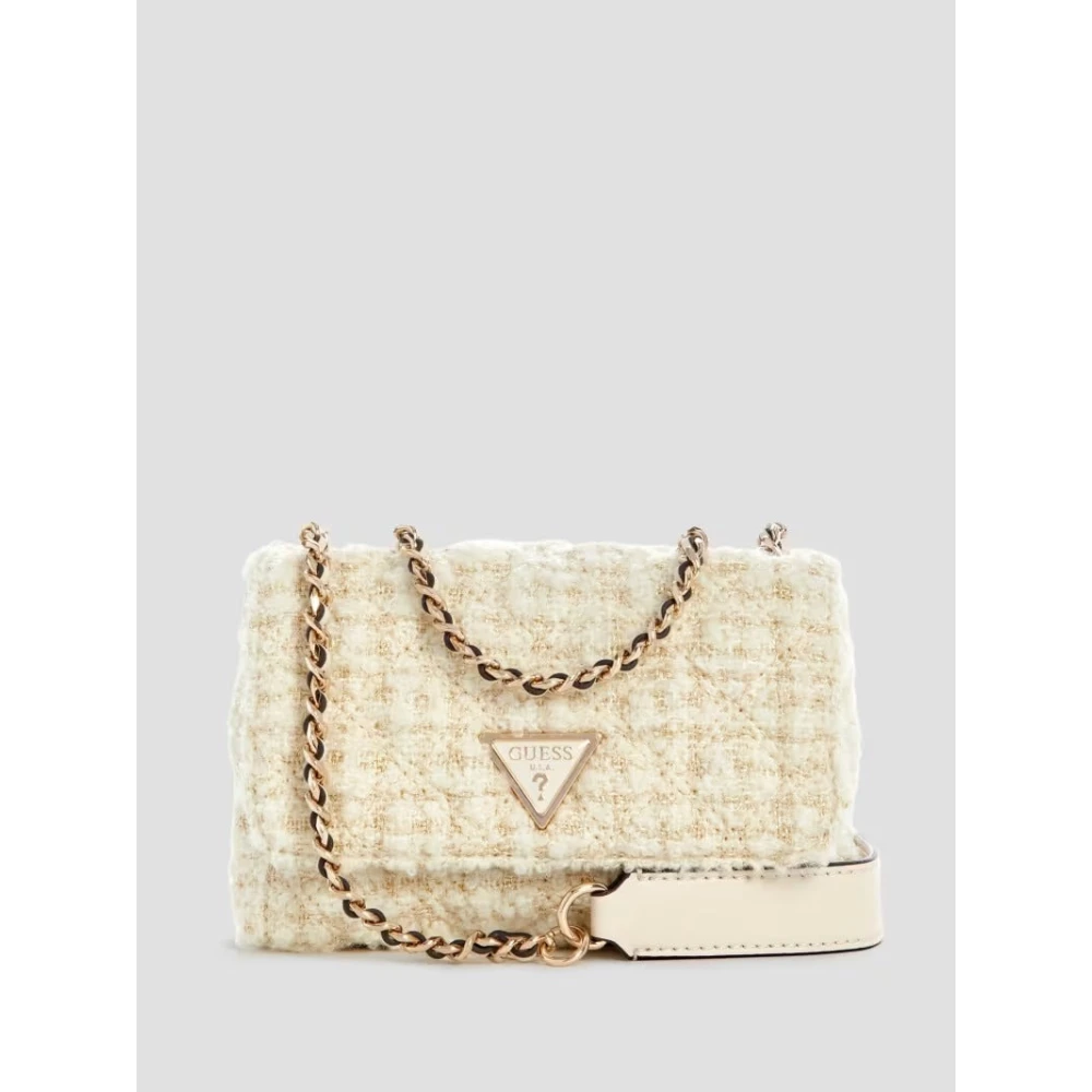Guess Omkeerbare Schoudertas Ivoor White Dames