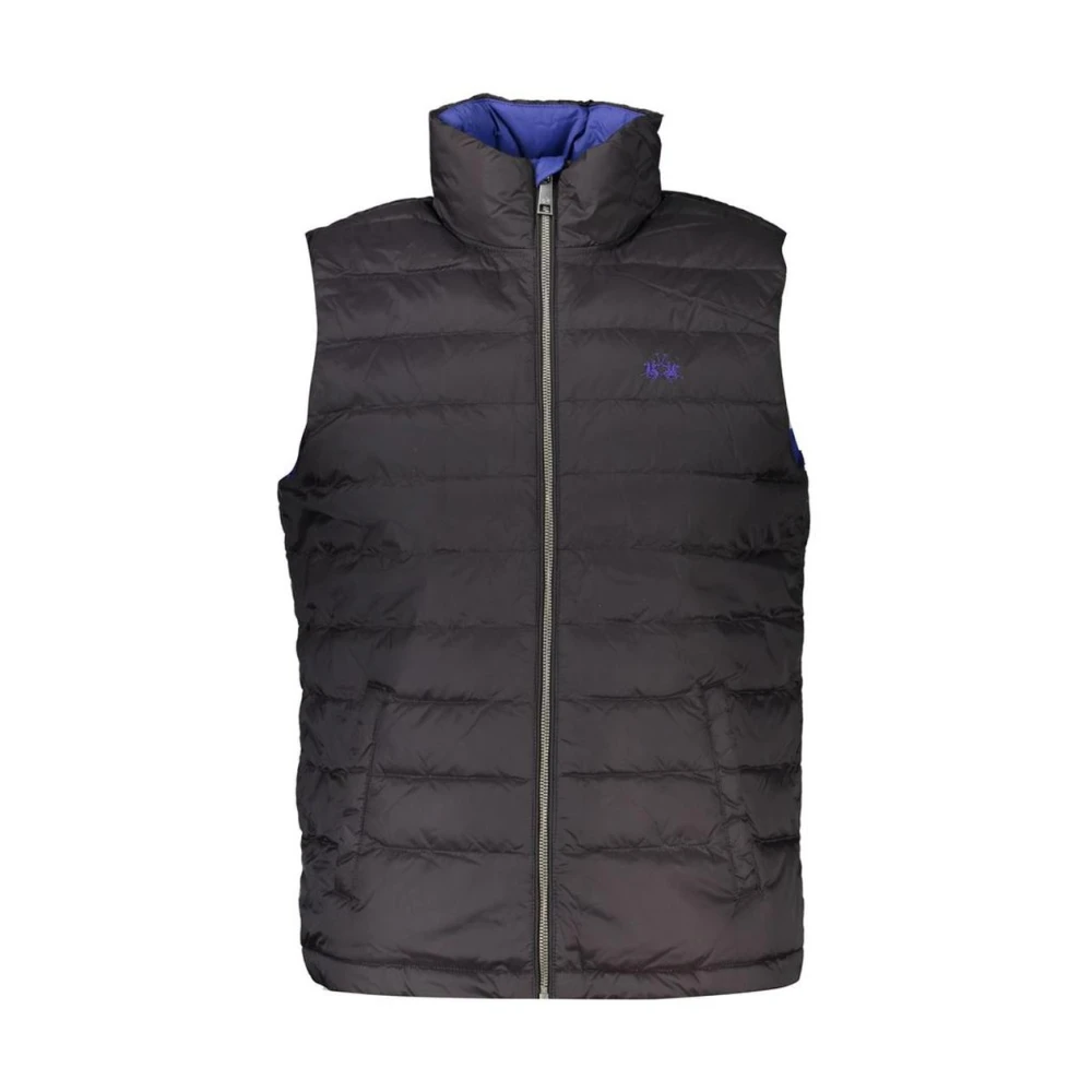 La Martina Men's Black Reversible Padded Vest Elegant Jacket - Waistcoats - Xl- Jackets