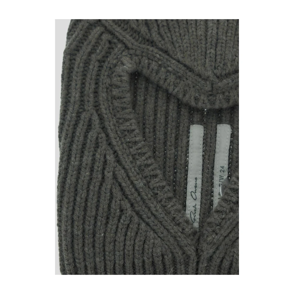 Rick Owens Skull Cashmere Balaclava Muts Gray Dames