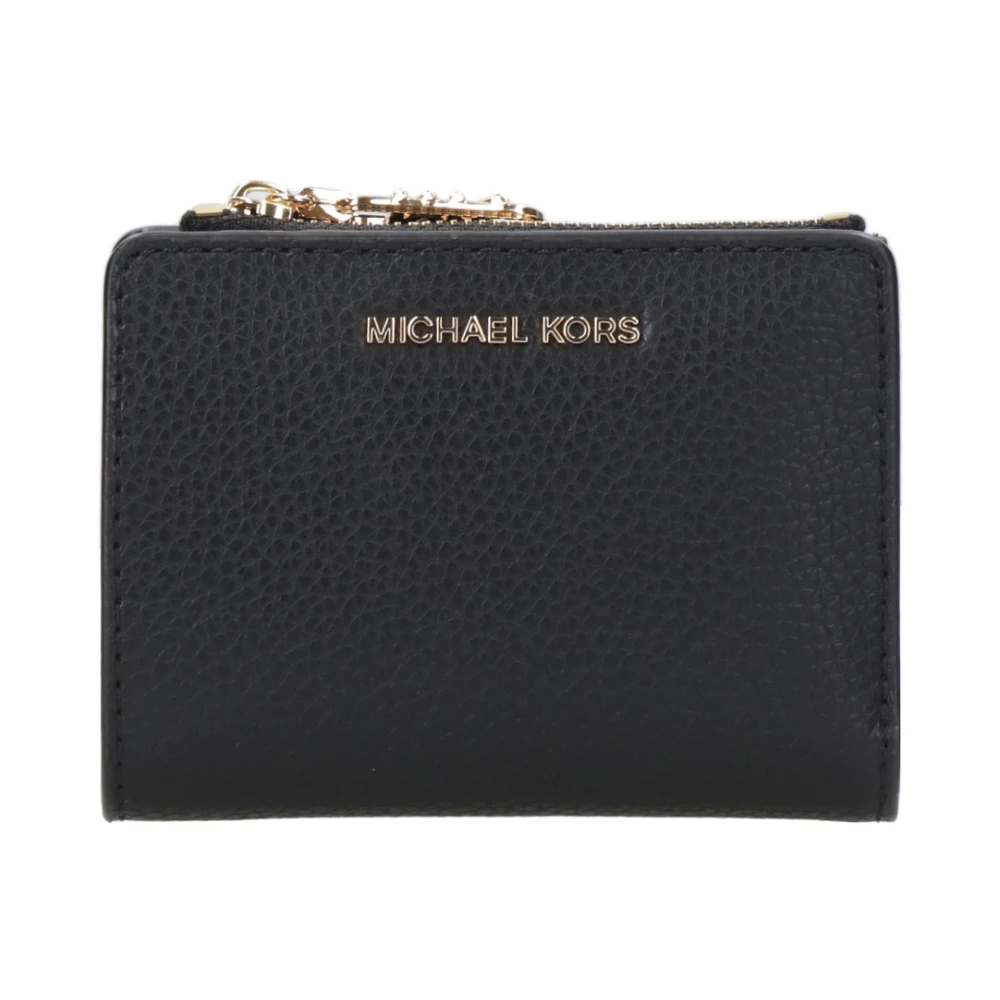 Michael Kors Portemonnee van Gelaagd Leder met Druksluiting Black Dames