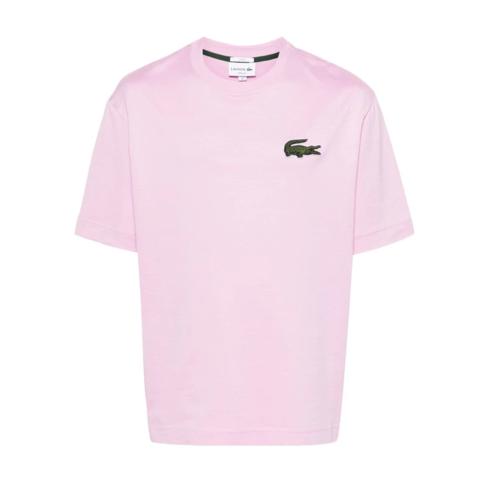 Lacoste Korte Mouw T-Shirt Pink Heren