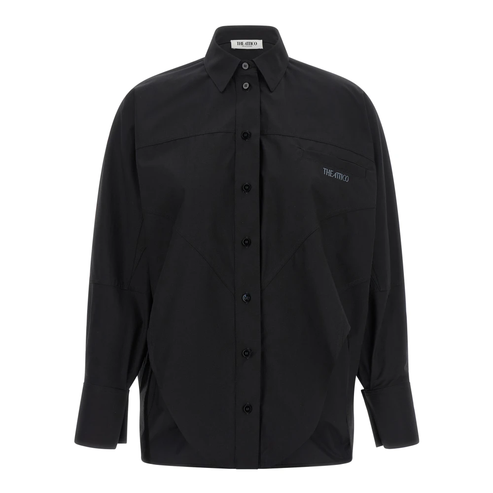 The Attico Black Oversized Cotton Shirt - Female - Shirts - Xs - Blouses & Shirts