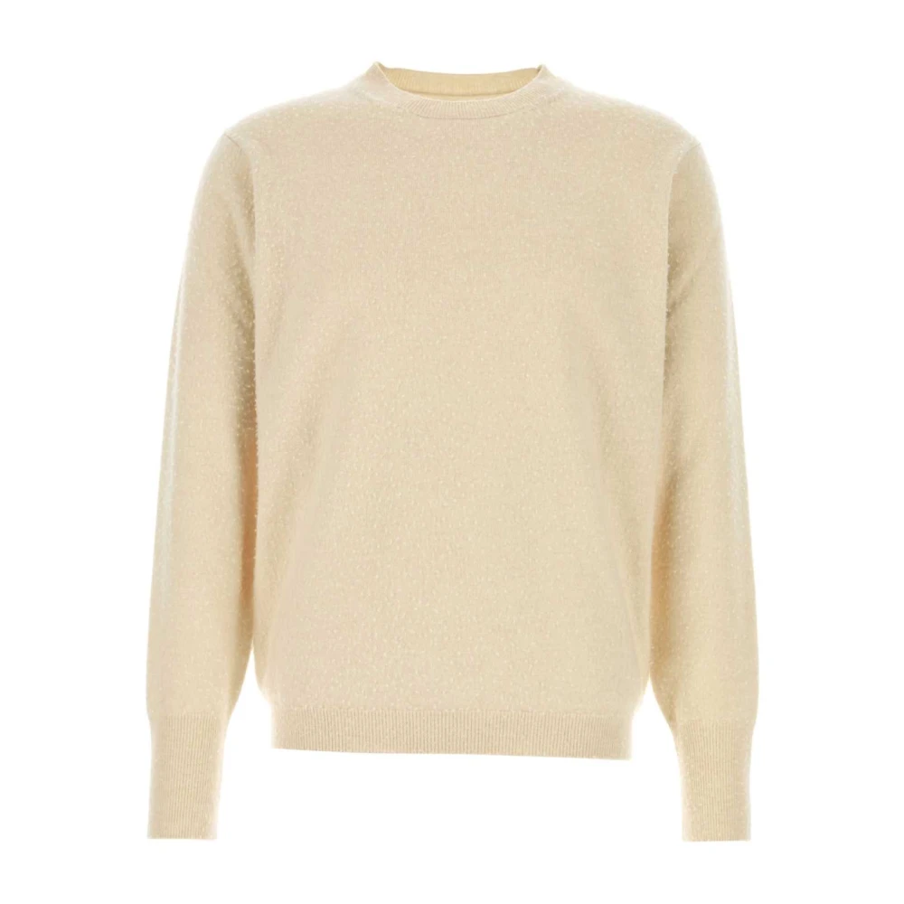 Maison Margiela Zachte Cashmere Blend Sweater Beige Heren