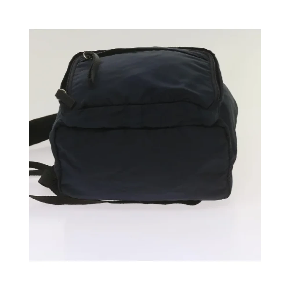 Prada Vintage Pre-owned Nylon backpacks Blue Dames