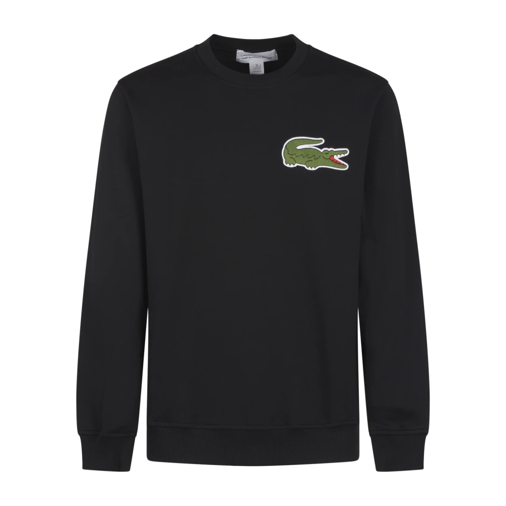 Comme des Garçons Zwart Crew Neck Sweatshirt met Krokodil Logo Black Heren