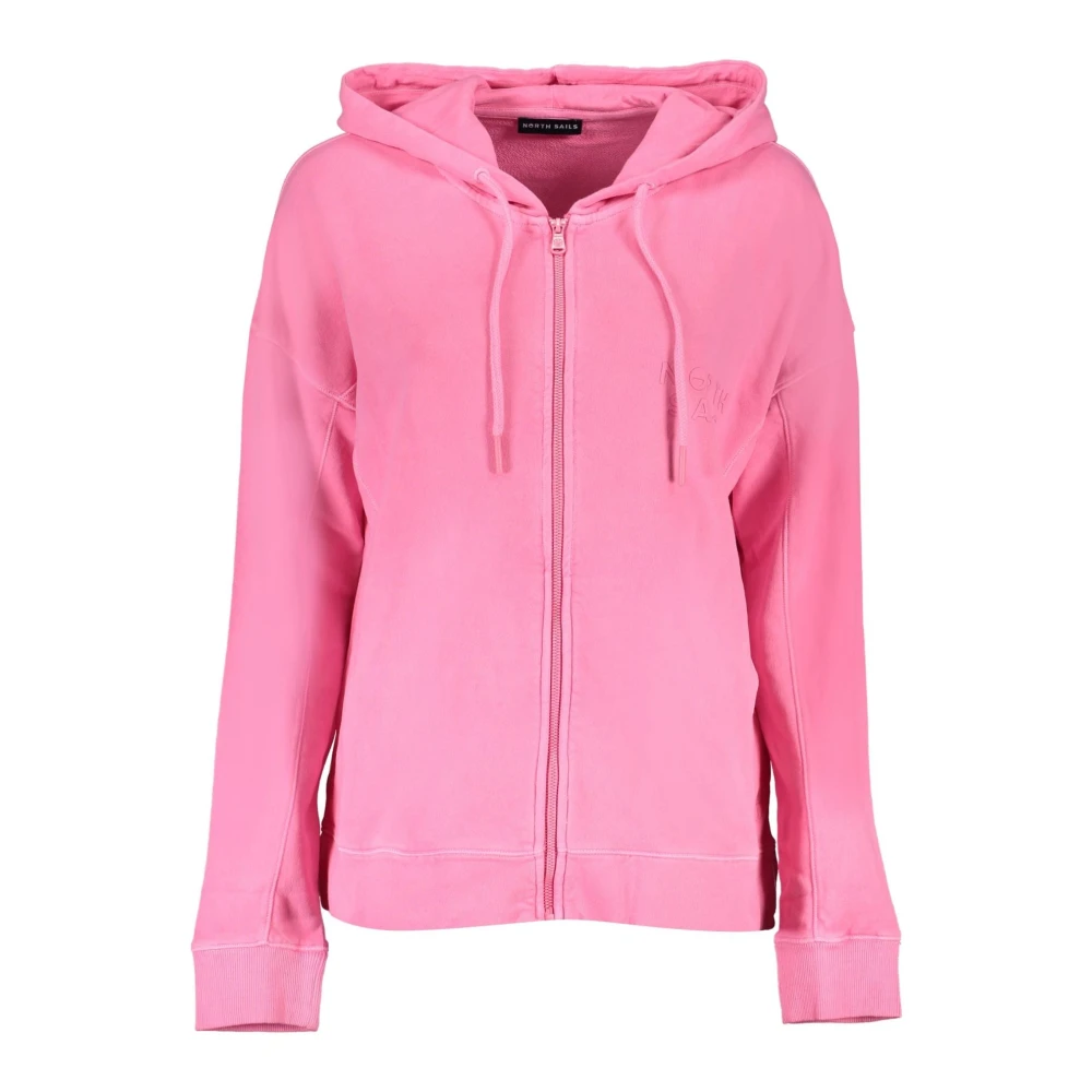 North Sails Roze hoodie met rits en logo Pink Dames