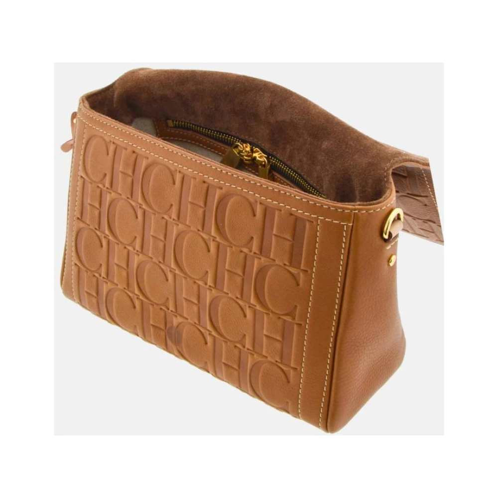 Carolina Herrera Vergrendelde Crossbody Tas Andy Stijl Brown Dames