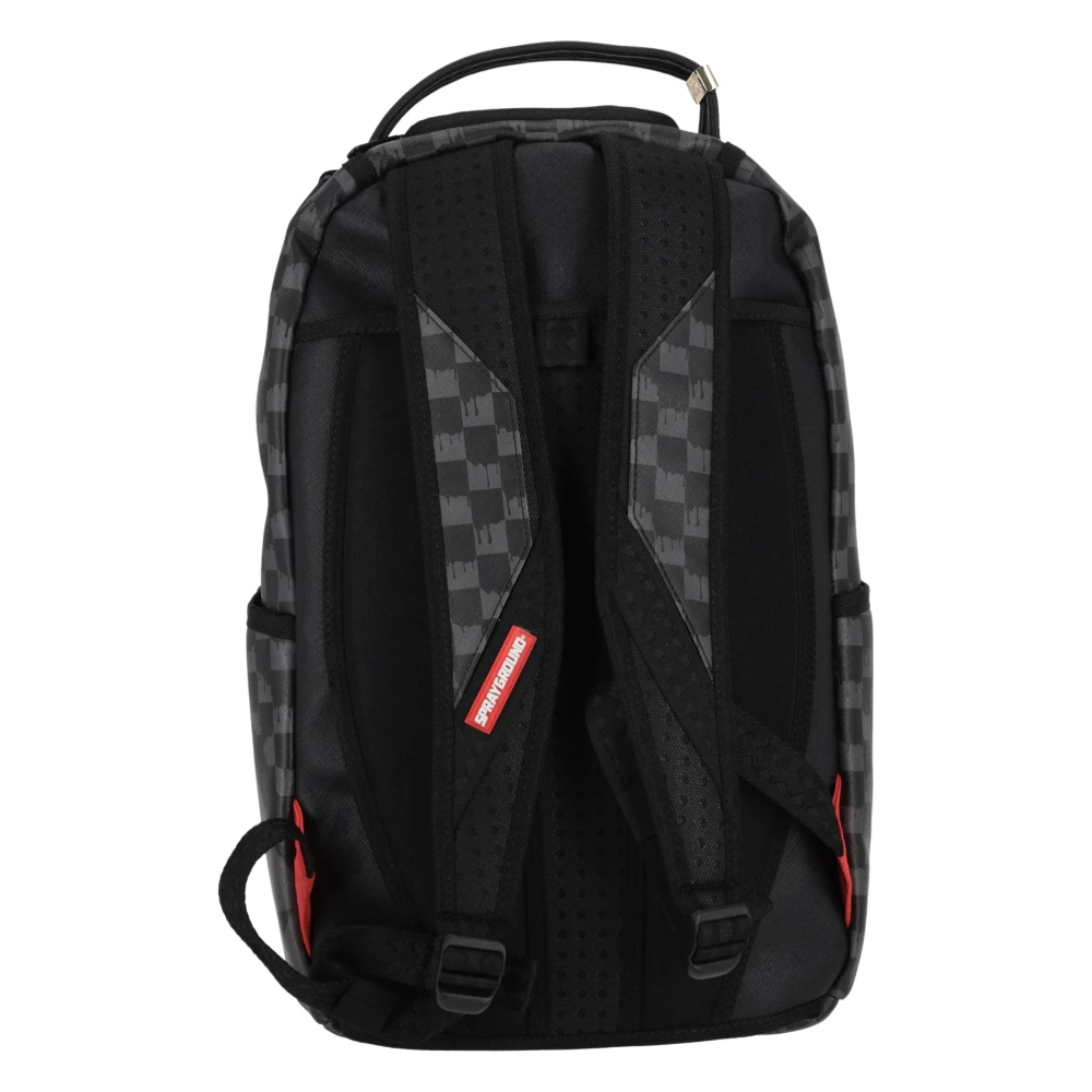 Sprayground Zwarte geruite rugzak met zijvakken Black Heren