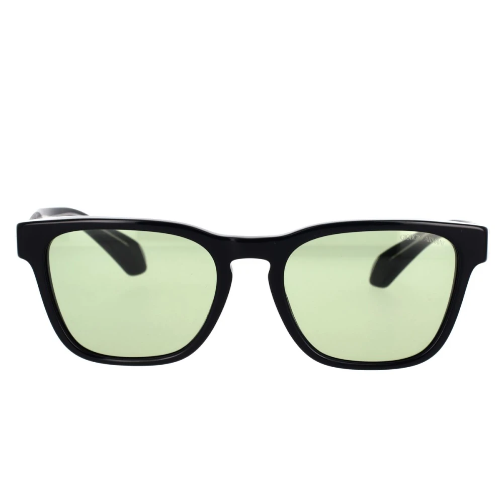 Giorgio Armani Stijlvolle Rechthoekige Zonnebril Black Unisex