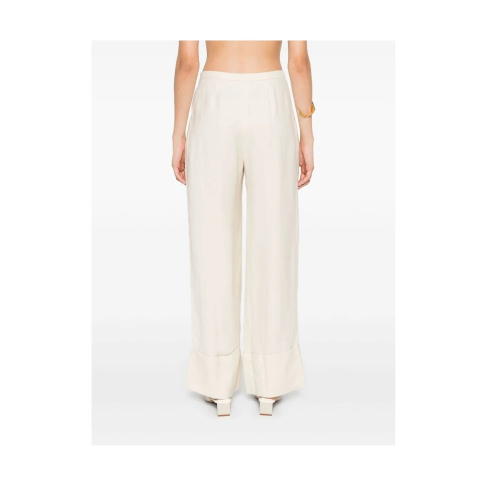 Faithfull the Brand Zand Beige Op Maat Gemaakte Wijde Broek Beige Dames