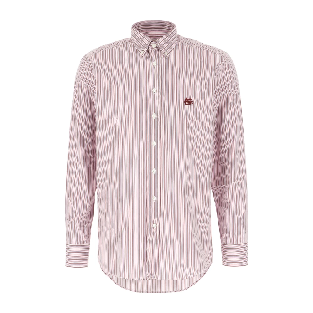 Etro Men's Pink Casual Shirts, M, Casual Cotton Shirt