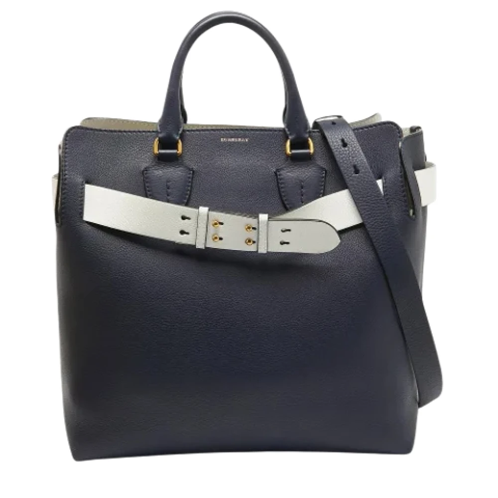 Burberry Vintage Pre-owned Leather totes Blue Dames