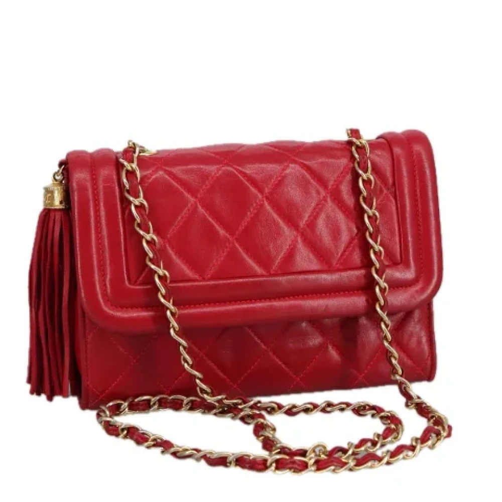Chanel Vintage Pre-owned Leather chanel-bags Red Dames