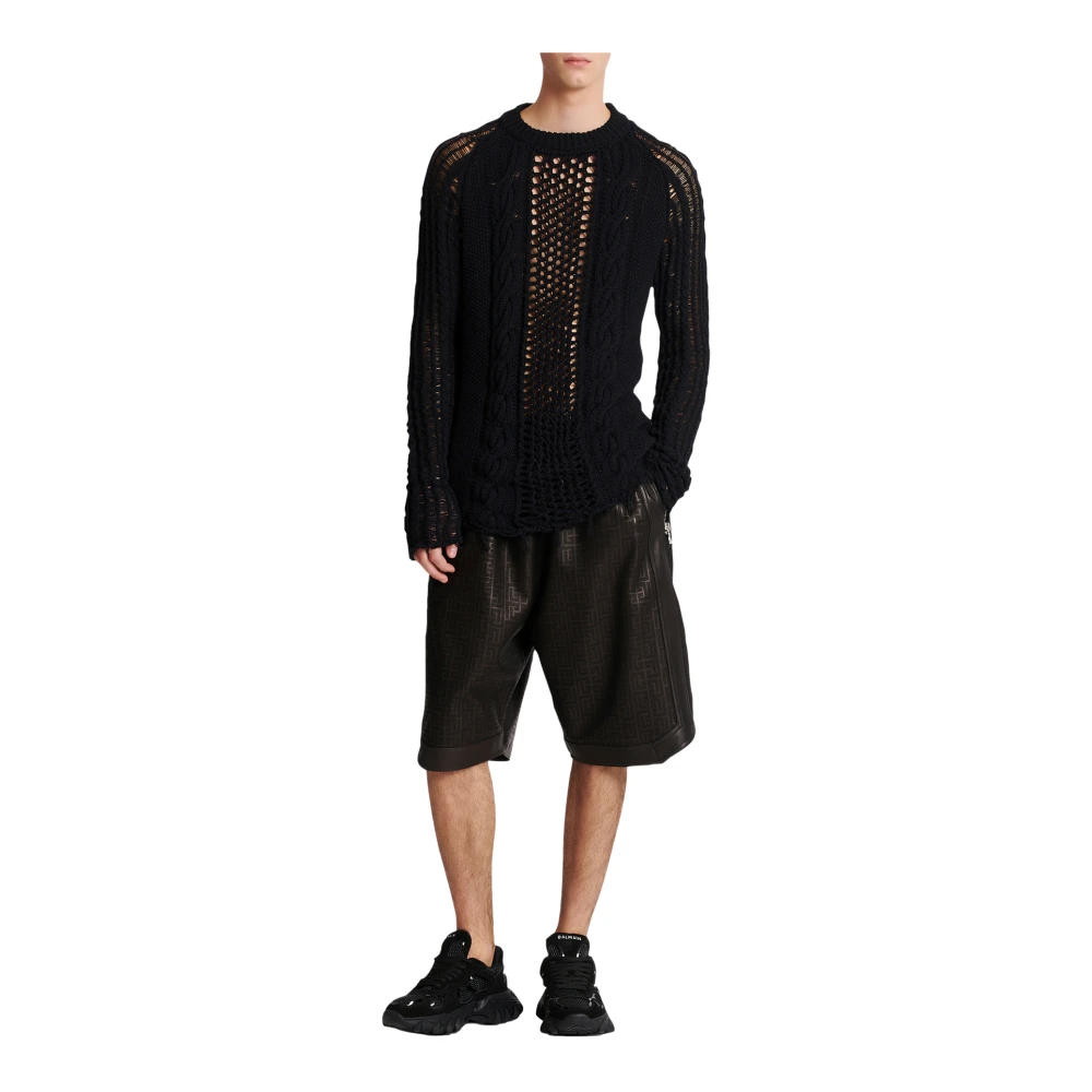 Balmain Lamsleren shorts Black Heren