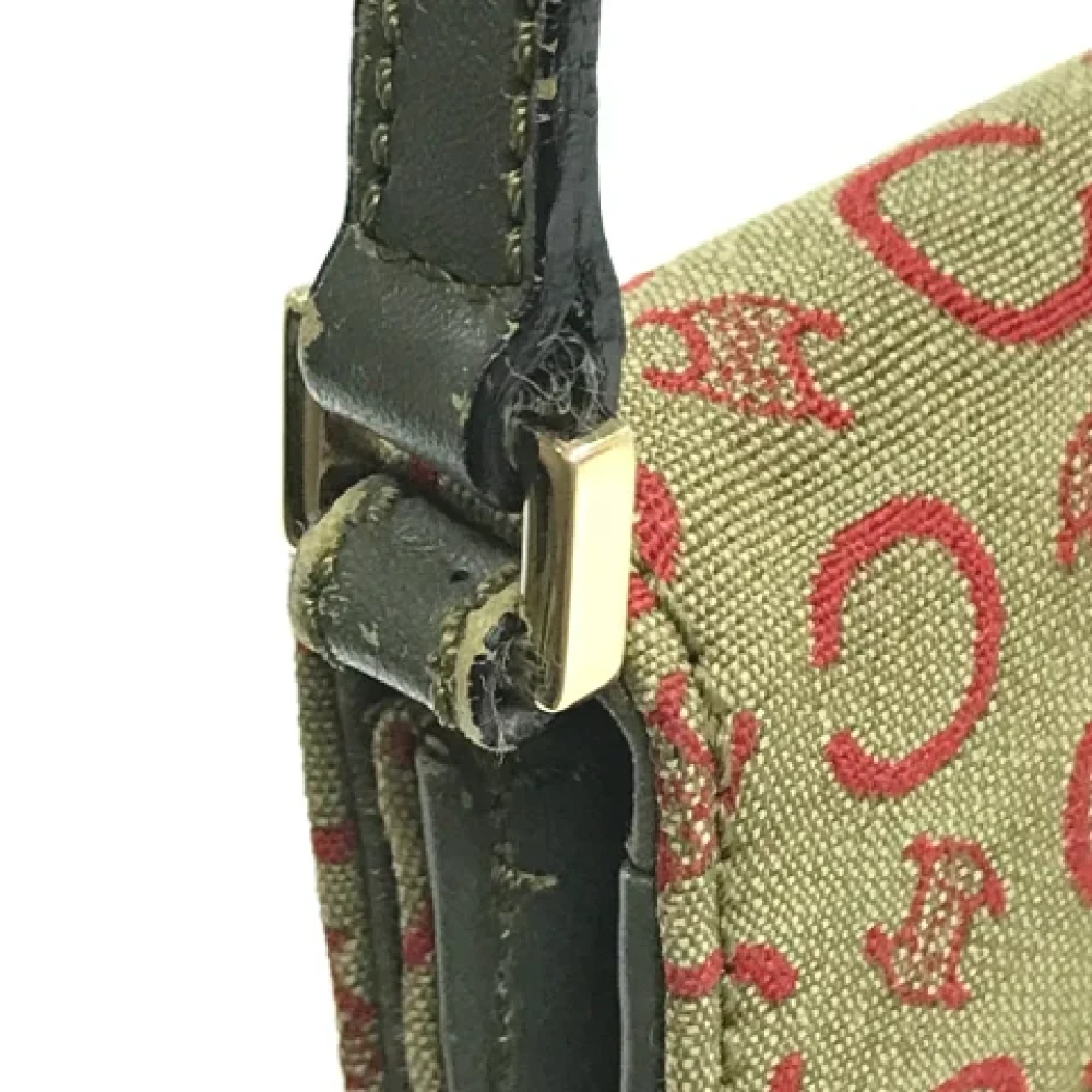 Celine Vintage Pre-owned Fabric shoulder-bags Beige Dames