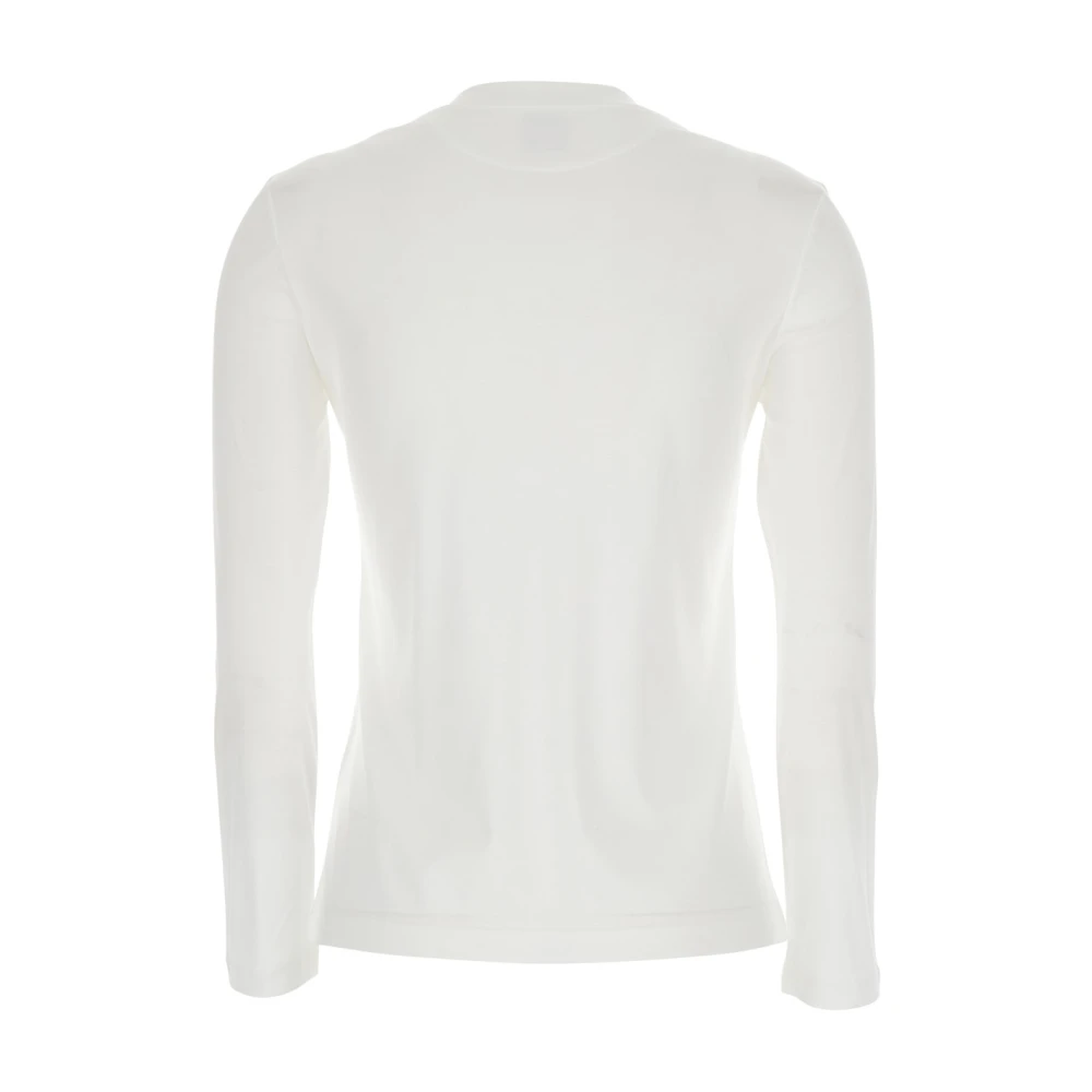 Eleventy Witte Crewneck Katoenmix Sweater White Dames