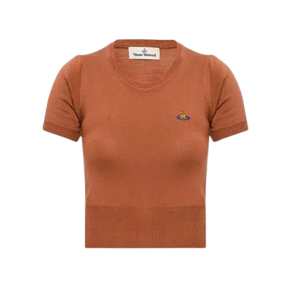 Vivienne Westwood Korte Mouwen Trui Oranje Orange Dames