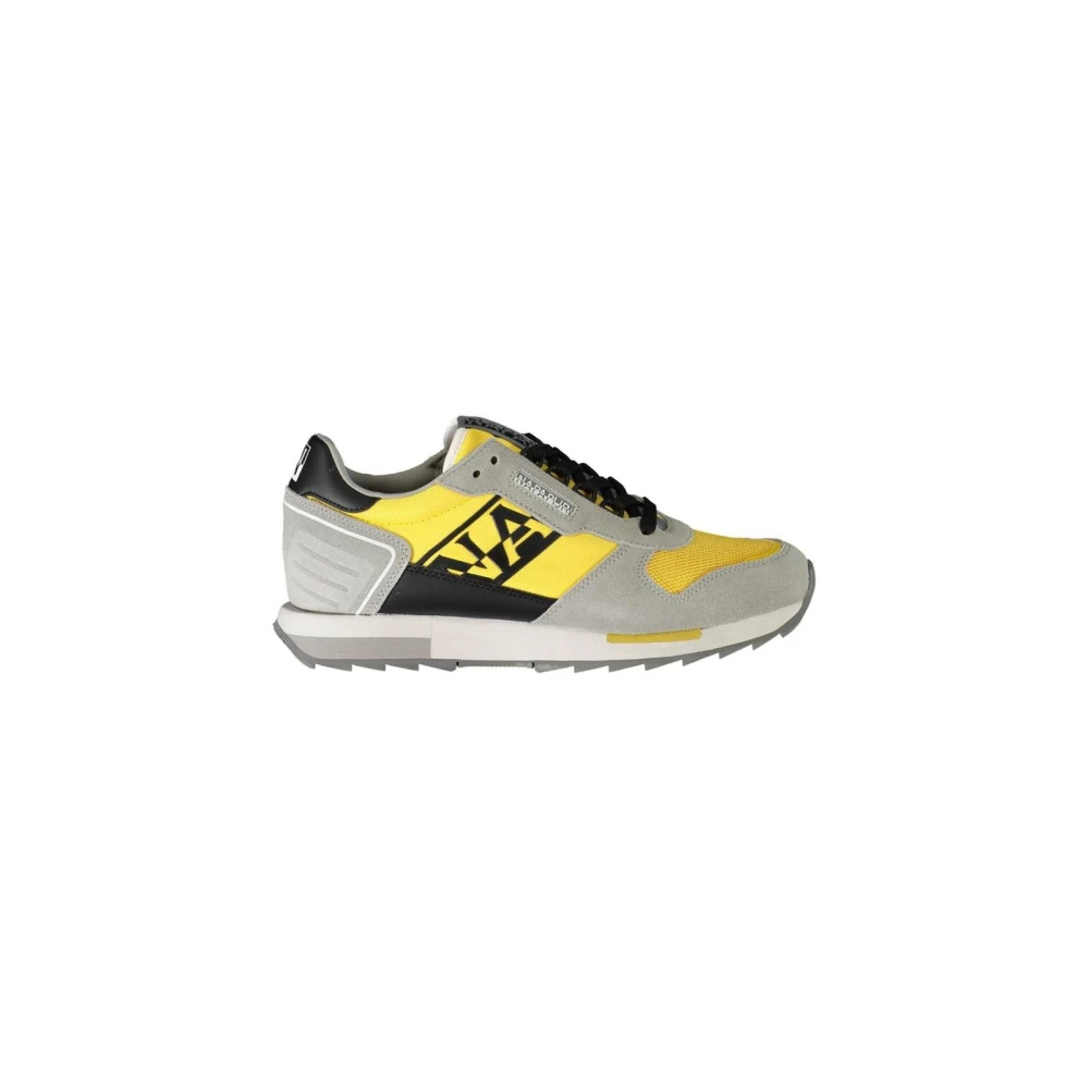Napapijri Men's Multicolor Sporty Gray Trainers With Contrasting Details - Sneakers - 7 Uk- Shoes