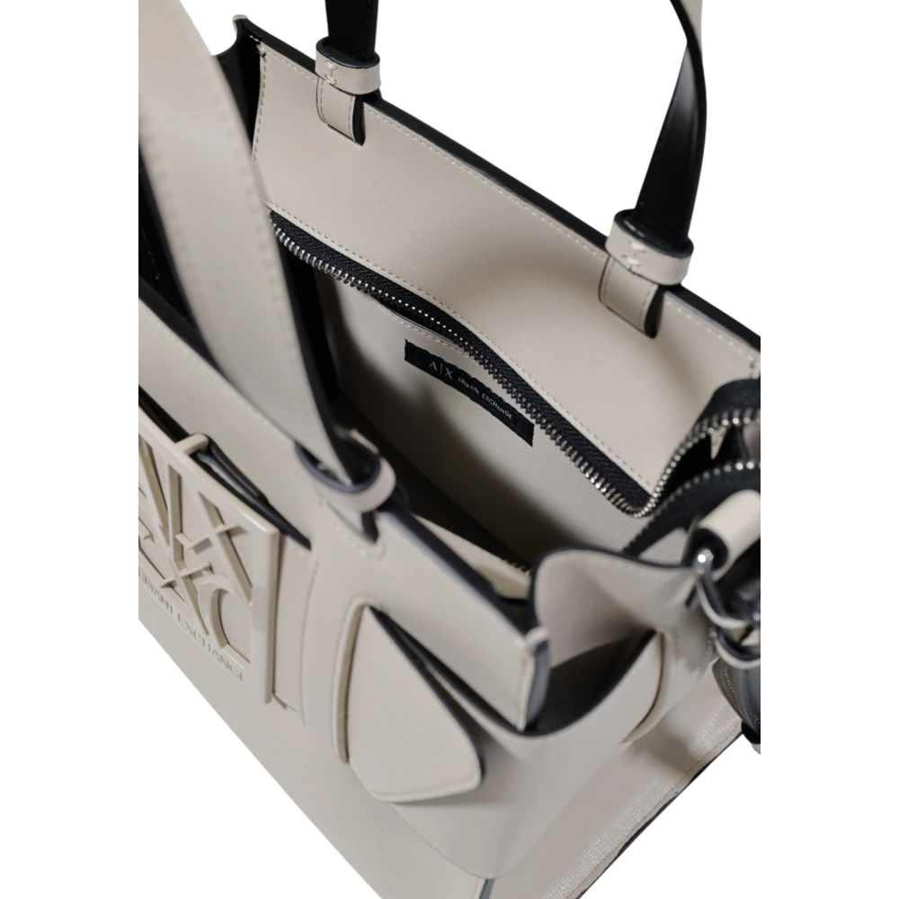 Armani Exchange Stijlvolle Dames Middelgrote Tassen Collectie Beige Dames