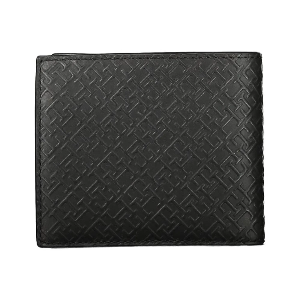 Tommy Hilfiger Elegante leren portemonnee met meerdere vakken Black Heren