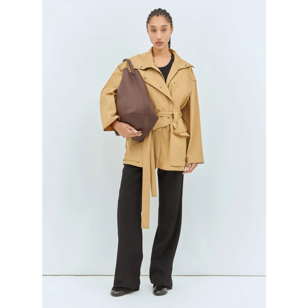 The Row Technische Katoenen Jas Brown Dames