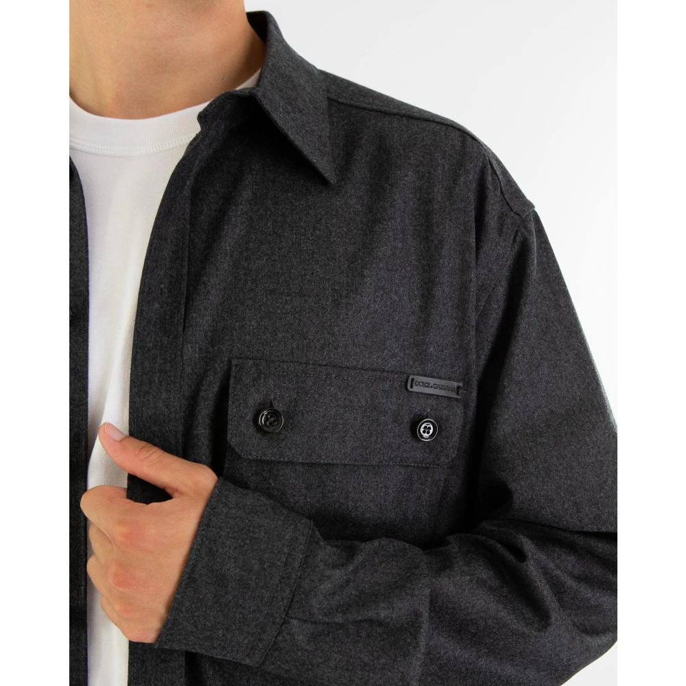 Dolce & Gabbana Heren Stijlvol Shirt Gray Heren