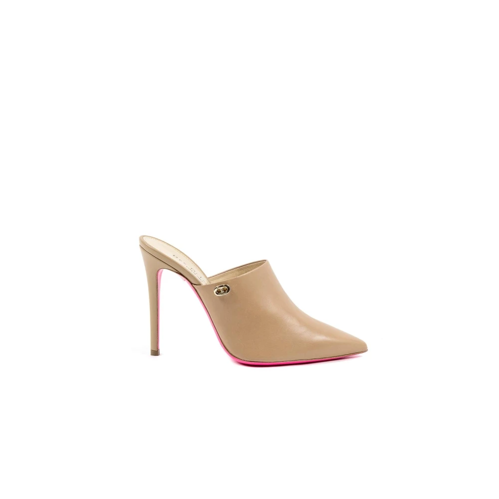 Dee Ocleppo Brown Luxurious Camel Leather High Heel Sandals - Female - Heeled Mules - 5 Uk - Shoes