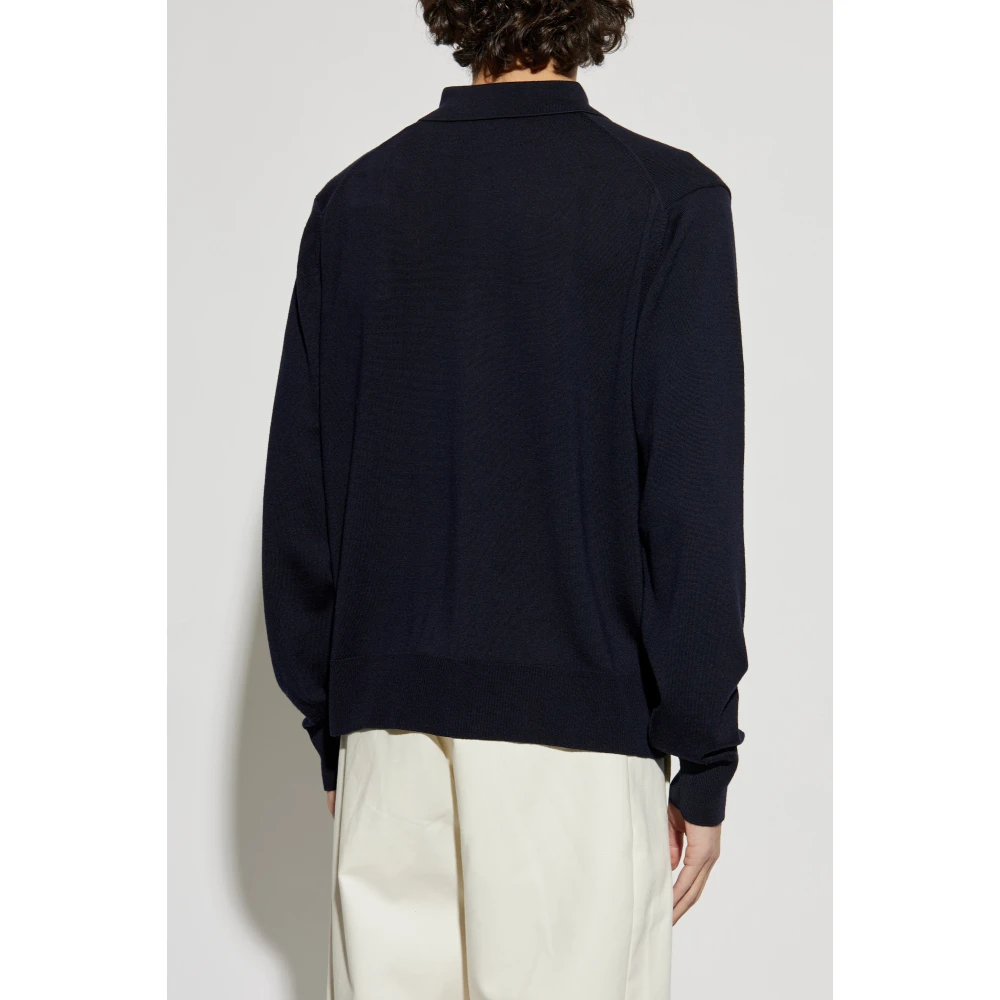 Ami Paris Cardigan met logo Blue Heren