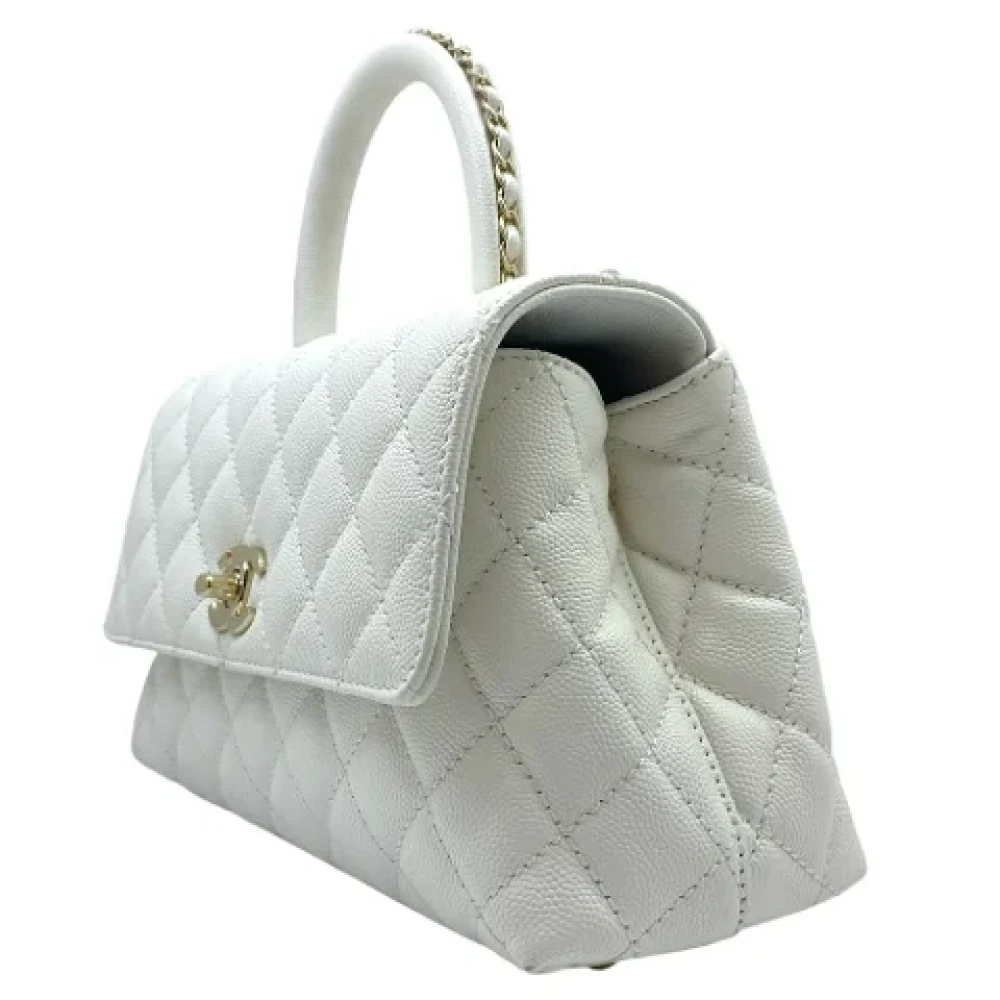 Chanel Vintage Pre-owned Leather handbags White Dames