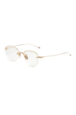 Titanium Semi Rimless Oval Eyeglasses
