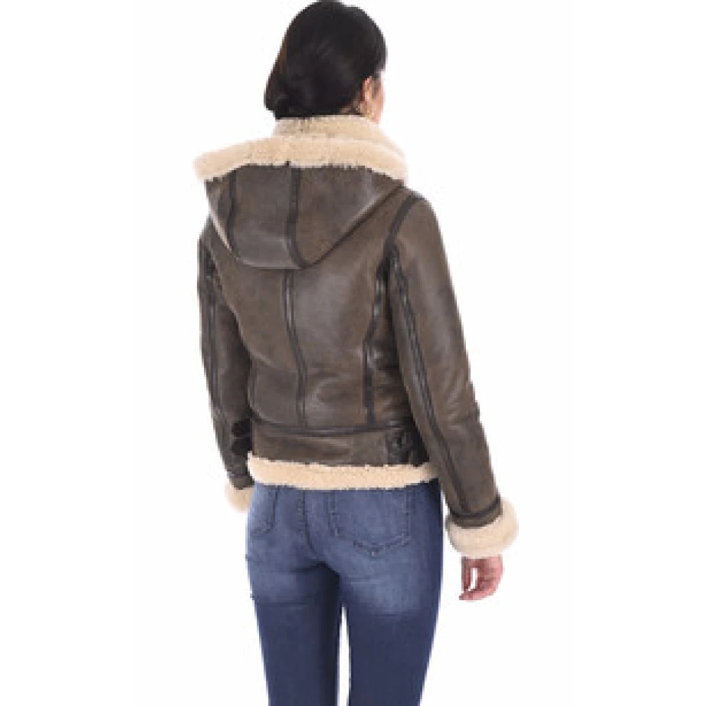 La Canadienne Bruine Schapenvacht Bomberjas Brown Dames