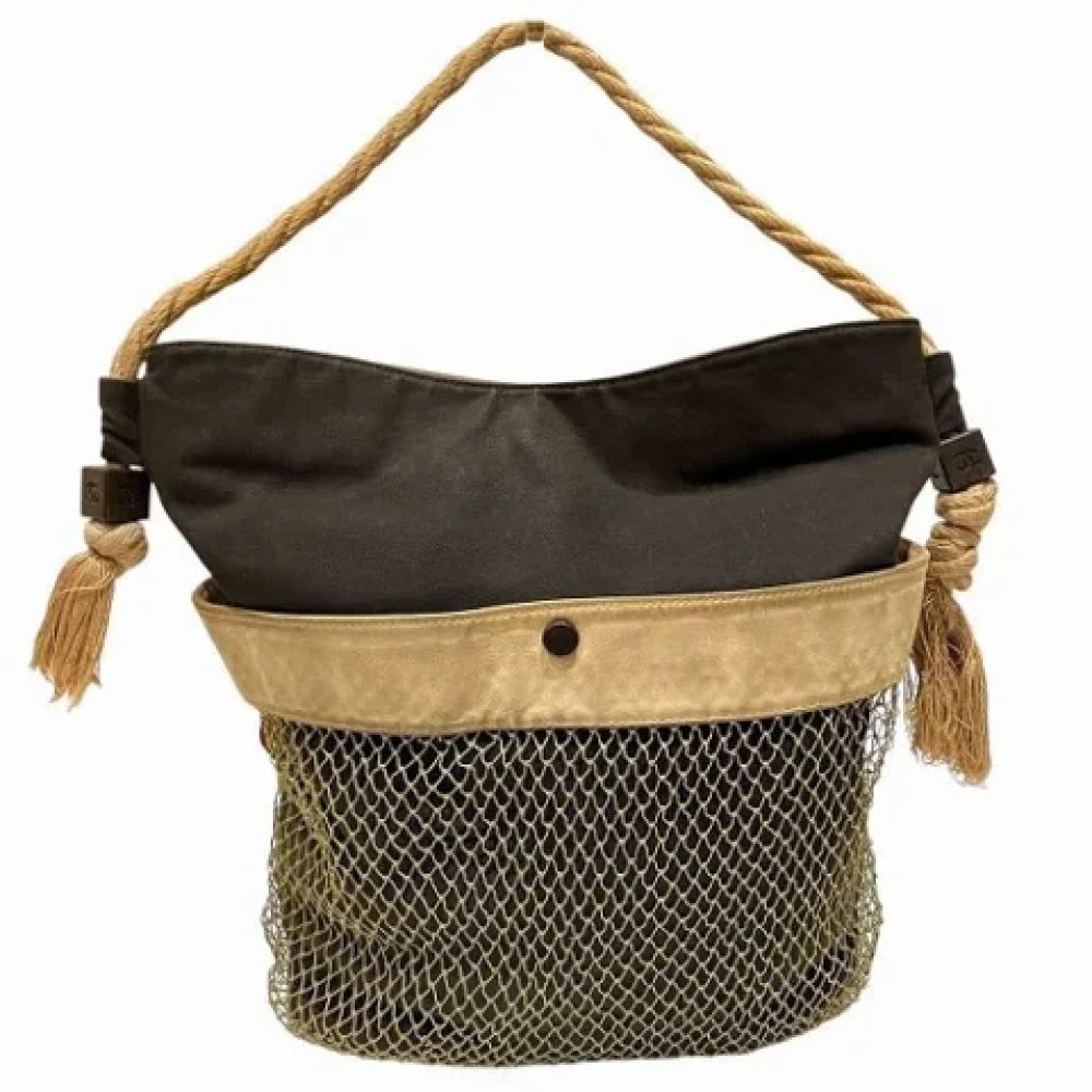 Chanel Vintage Pre-owned Canvas chanel-bags Brown Dames