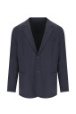 veste-bleue-a-boutonniere-simple-en-nylon-stretch