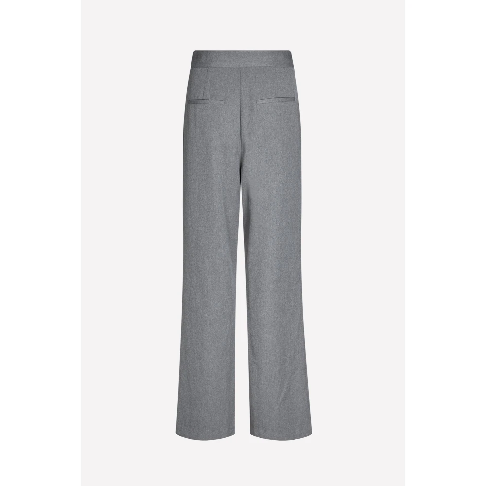 Envii Grijs Melange Straight Broek Gray Dames